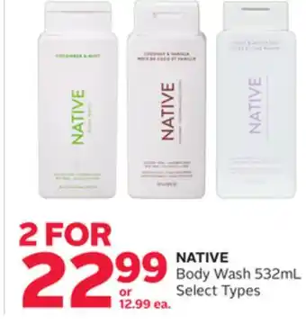 Rexall NATIVE Body Wash offer