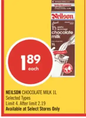 Shoppers Drug Mart NEILSON CHOCOLATE MILK offer