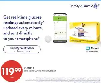 Shoppers Drug Mart FREESTYLE LIBRE 2 BLOOD GLUCOSE MONITORING SYSTEM offer