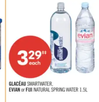 Shoppers Drug Mart GLACÉAU SMARTWATER, EVIAN or FIJI NATURAL SPRING WATER offer