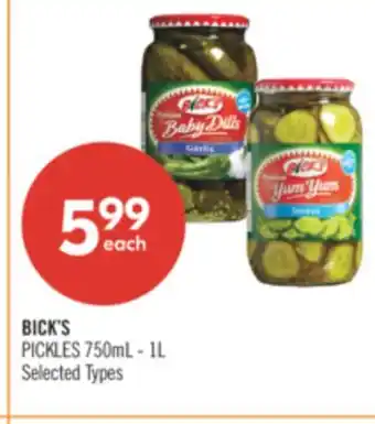 Shoppers Drug Mart BICK'S PICKLES offer
