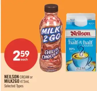 Shoppers Drug Mart NEILSON CREAM or MILK2GO 473mL offer