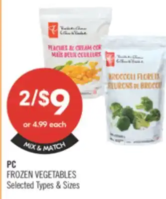 Shoppers Drug Mart PC FROZEN VEGETABLES offer