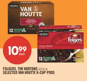 Shoppers Drug Mart FOLGERS, TIM HORTONS (12's) or SELECTED VAN HOUTTE K-CUP PODS offer