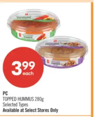 Shoppers Drug Mart PC TOPPED HUMMUS offer