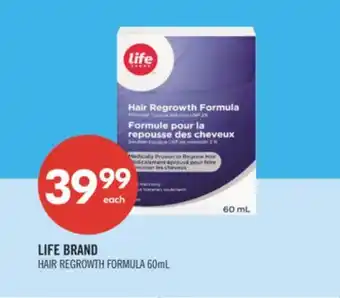Shoppers Drug Mart LIFE BRAND HAIR REGROWTH FORMULA offer