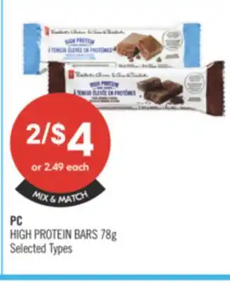 Shoppers Drug Mart PC HIGH PROTEIN BARS offer