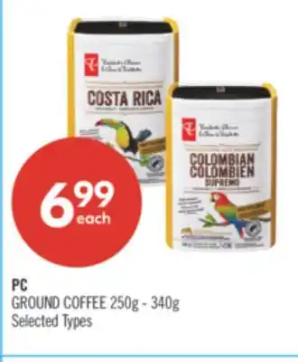 Shoppers Drug Mart PC GROUND COFFEE 250g - 340g offer