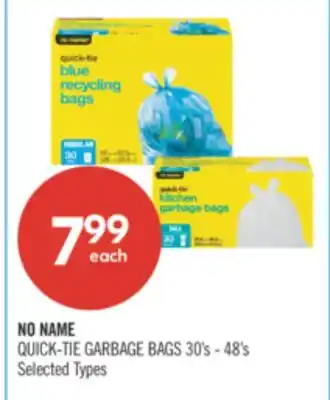 Shoppers Drug Mart NO NAME QUICK-TIE GARBAGE BAGS offer