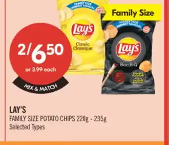 Shoppers Drug Mart LAY'S FAMILY SIZE POTATO CHIPS offer