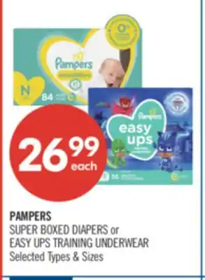 Shoppers Drug Mart PAMPERS SUPER BOXED DIAPERS offer
