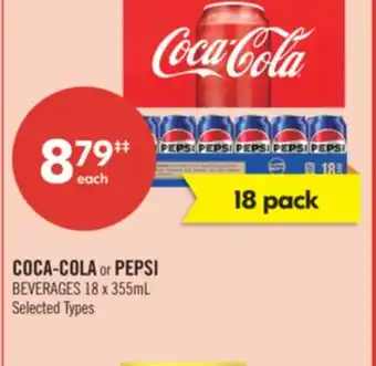 Shoppers Drug Mart COCA-COLA or PEPSI BEVERAGES offer