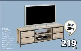JYSK LULEA 4 drawer TV Bench offer