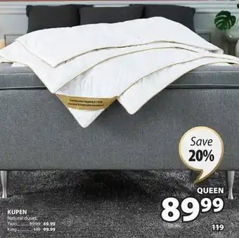 JYSK KUPEN Natural duvet offer