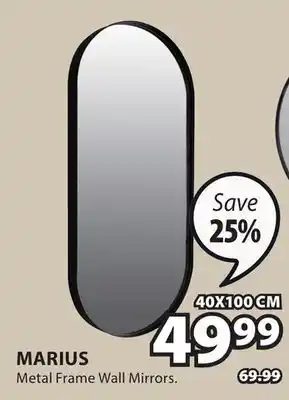JYSK MARIUS Metal Frame Wall Mirrors offer