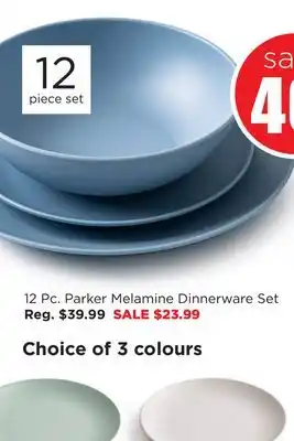 Kitchen Stuff Plus 12 Pc. Parker Melamine Dinnerware Set offer