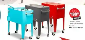 Kitchen Stuff Plus Chiller Cooler Chest On Wheels 60 Qt offer