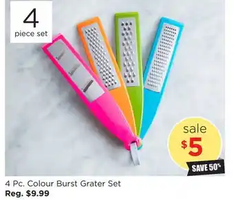 Kitchen Stuff Plus 4 Pc. Colour Burst Grater Set offer