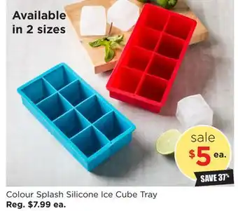 Kitchen Stuff Plus Colour Splash Silicone Ice Cube Tray offer