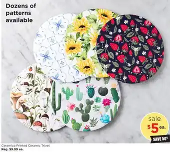 Kitchen Stuff Plus Ceramica Printed Ceramic Trivet offer