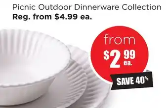 Kitchen Stuff Plus Picnic Outdoor Dinnerware Collection offer