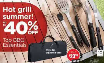 Kitchen Stuff Plus 10 Pc. Gourmet BBQ Tools Set offer