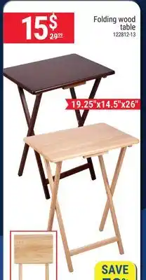 Rossy Folding wood table offer