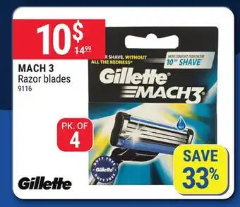 Rossy Gillette MACH 3 Razor blades offer