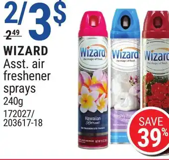 Rossy WIZARD Asst. air freshener sprays offer