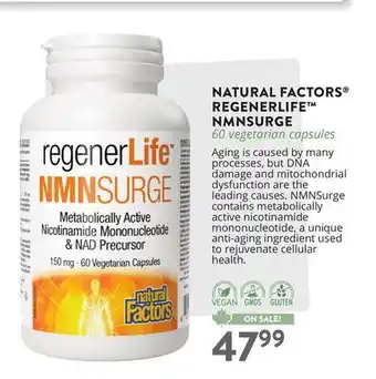 Ki Nature & Santé NATURAL FACTORS REGENERLIFE NMNSURGE offer