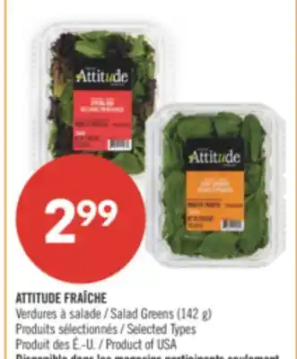 Pharmaprix ATTITUDE FRAÎCHE Salad Greens (142 g) offer