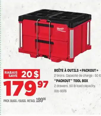 BMR BOÎTE À OUTILS PACKOUT offer