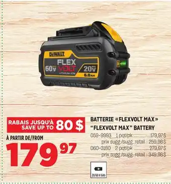 BATTERIE FLEXVOLT MAX