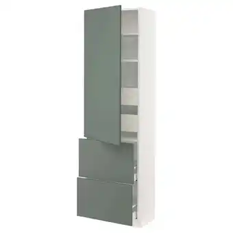 IKEA Sektion / maximera High cab w door/2 fronts/4 drawers, white/bodarp gray-green, 24x15x80 offer