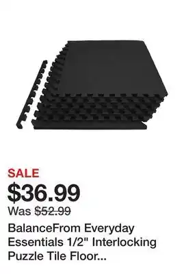 TSC Stores BalanceFrom Everyday Essentials 1/2 Interlocking Puzzle Tile Floor Mat offer