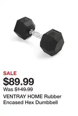 TSC Stores VENTRAY HOME Rubber Encased Hex Dumbbell offer