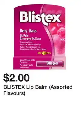 Dollarama BLISTEX Lip Balm (Assorted Flavours) offer