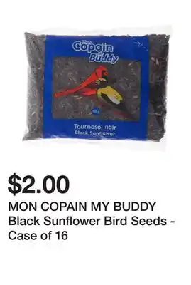 MON COPAIN MY BUDDY Black Sunflower Bird Seeds - Case of 16