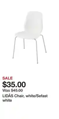 IKEA LIDÅS Chair, white/Sefast white offer