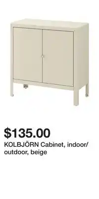 IKEA KOLBJÖRN Cabinet, indoor/outdoor, beige offer