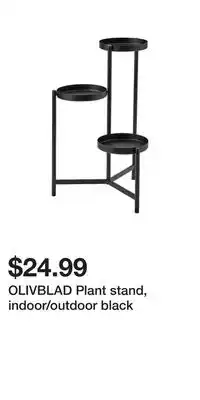 IKEA OLIVBLAD Plant stand, indoor/outdoor black offer
