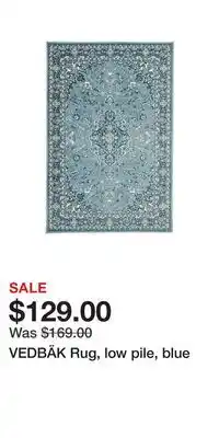 IKEA VEDBÄK Rug, low pile, blue offer