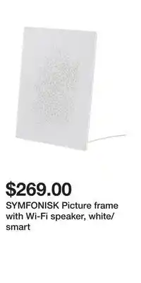 IKEA SYMFONISK Picture frame with Wi-Fi speaker, white/smart offer