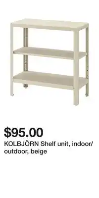 IKEA KOLBJÖRN Shelf unit, indoor/outdoor, beige offer