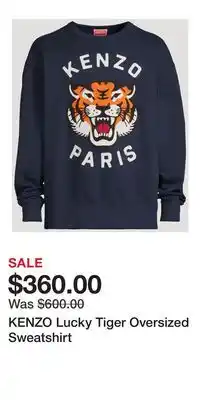 Holt Renfrew KENZO Lucky Tiger Oversized Sweatshirt offer