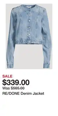Holt Renfrew RE/DONE Denim Jacket offer