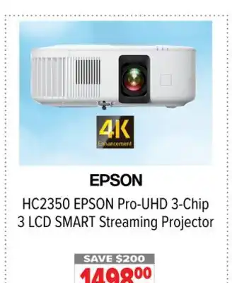 2001 Audio Video EPSON Pro-UHD 3-Chip 3 LCD SMART Streaming Projector offer
