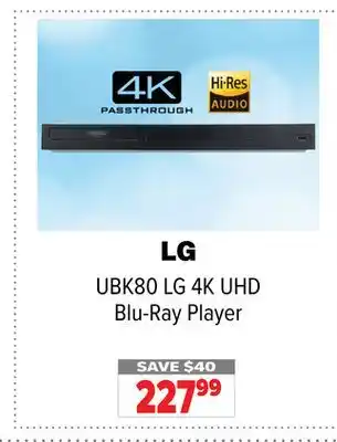 2001 Audio Video LG 4K UHD Blu-Ray Player offer