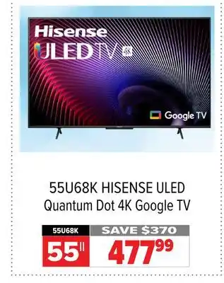 2001 Audio Video HISENSE ULED Quantum Dot 4K Google TV offer
