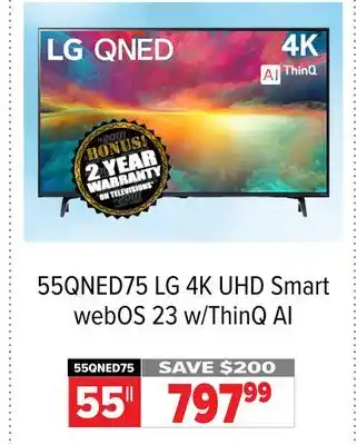 2001 Audio Video LG 4K UHD Smart webOS 23 w/ThinQ AI offer